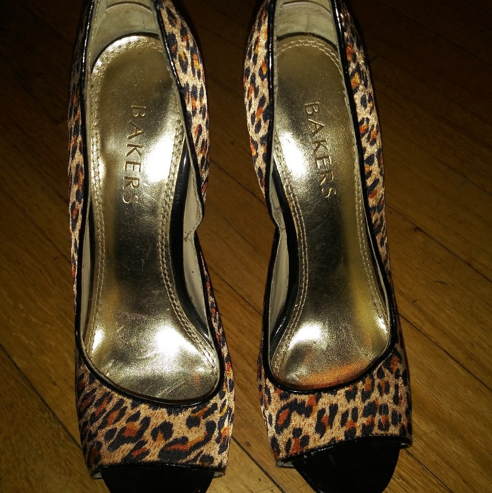 Bakers Leopard Stilletto Heels
